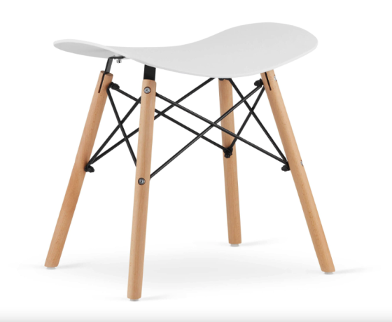 Табурет Leobert Corfu вигнутий у скандинавському стилі білий Київ