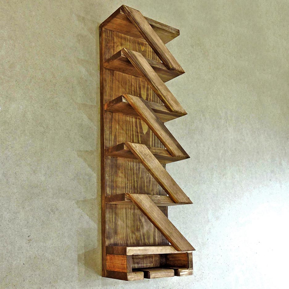 Настінна винна полиця "Хасімото" кориця Миколаїв - фото 1