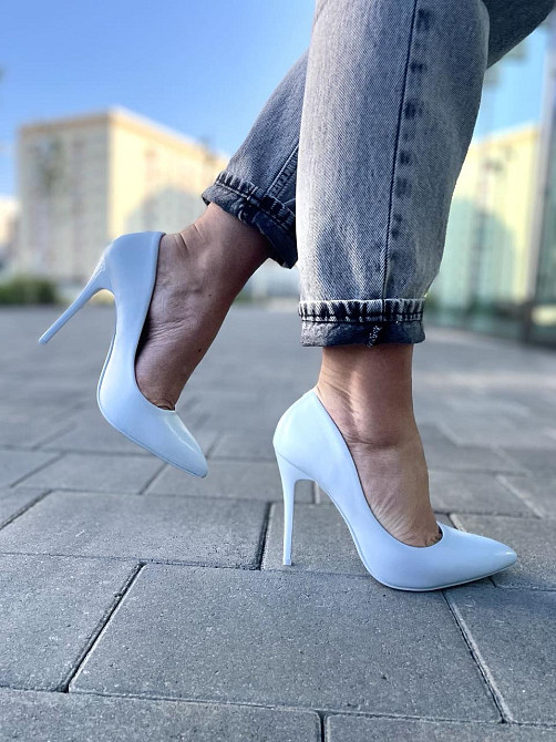 Comer Туфлі жіночі COMER блакитні екошкіра каблук 11 см 36р.-23.5см. (AH-4 4961) Коломия - фото 10