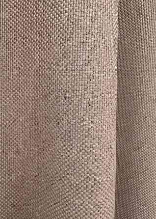 Шторна тканина льон-блекаут рогожка, колекція "Льон Мішковина" колір пудровий 1069ш Київ