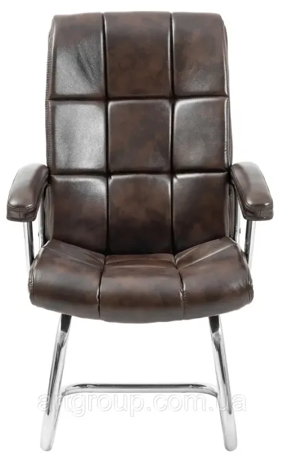 Офісне Конференційне Крісло Richman Arizona Titan Dark Brown CF Хром Коричневий Дніпро - фото 4