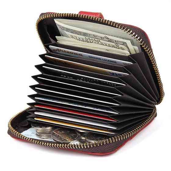 Візитниця Vintage 14959 шкіряна Червона Київ