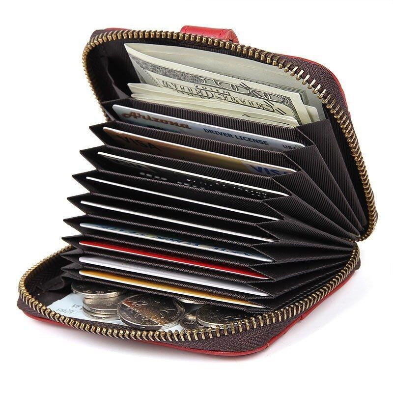 Визитница Vintage 14959 кожаная Красная Киев - изображение 2