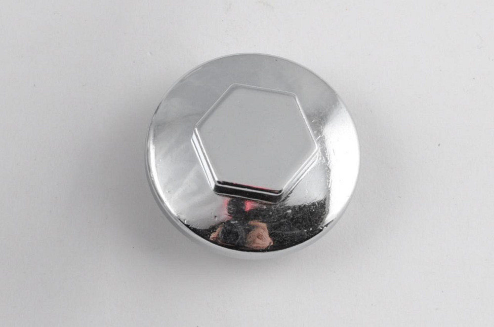 Кришка регулювання клапанів, зливу олії мотоцикл 4T CB125-250 (d-36mm, хром) Мукачево - фото 1