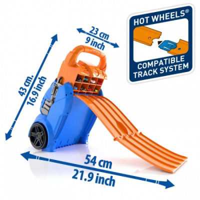 Автотрек Hot Wheels Портативный трек-контейнер с 4 равнобедренными дорожками (HWCC14) Винница - изображение 5