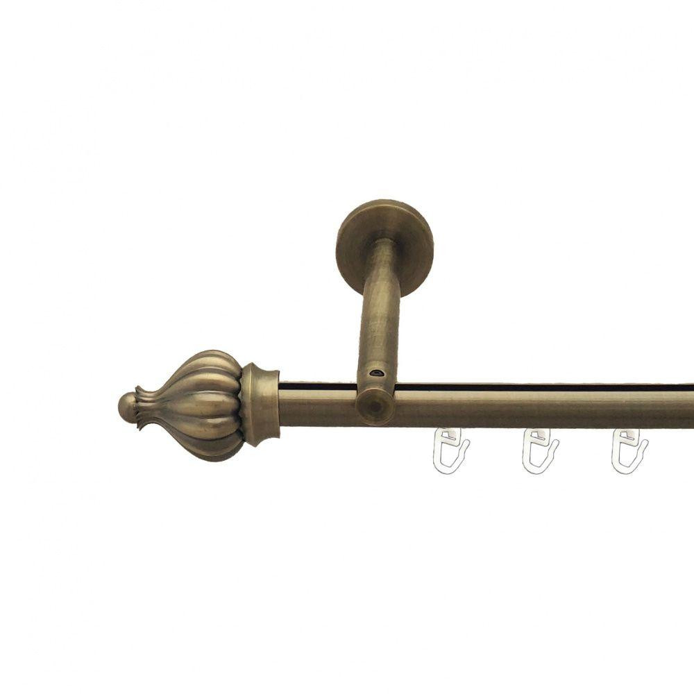 Карниз Orvit Таджа металевий однорядний циліндр+профіль (16 см) профільна труба  Антик 19 мм 200 см Львов - изображение 1