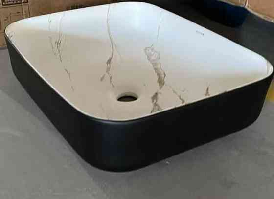 Раковина накладна MIXXUS PREMIUM DIVERSE-0110 MARBLE-BLACK 500х390х130mm   ( MP6517 ) 23922 Харьков