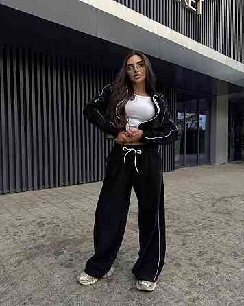 Женский стильный и теплый флисовый костюм двойка Одесса