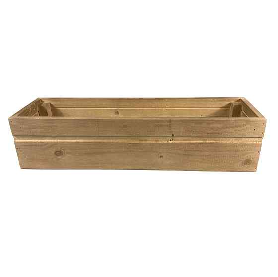 Ящик садовый декоративный для цветов или для хранения вещей из натурального дерева 50х14,5х11,5 см. Каменец-Подольский