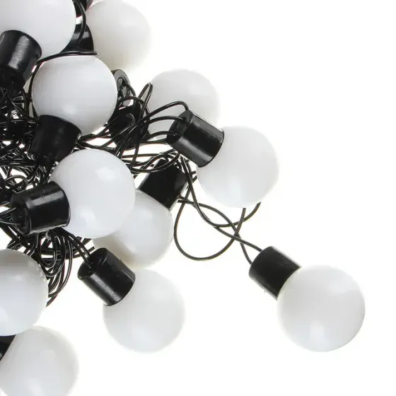 Гирлянда матовый шарик 40LED 5м (флеш) 18мм, Новогодняя бахрама, Светодиодная гирлянда, Уличная гирлянда Коломия