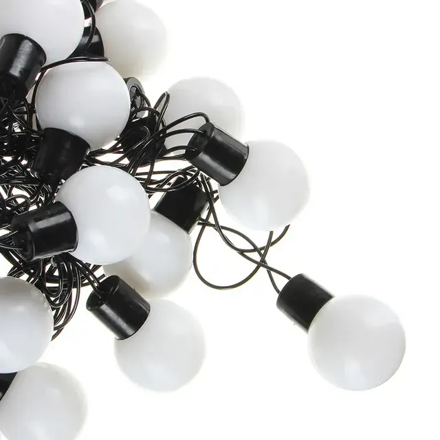 Гирлянда матовый шарик 40LED 5м (флеш) 18мм, Новогодняя бахрама, Светодиодная гирлянда, Уличная гирлянда Коломия - фото 3