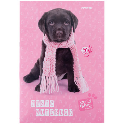 Зошит Kite для нот Studio Pets А4, 20 аркушів (SP24-404) Вінниця - фото 1