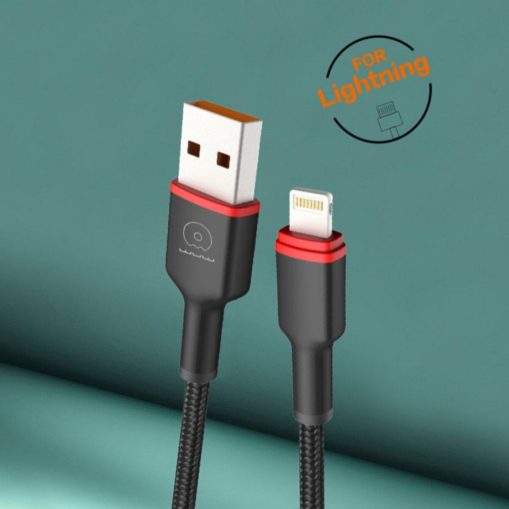 Кабель WUW-X203 USB Lightning 2,4А black 6972573336210 Одеса - фото 2