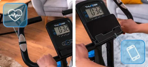 Велотренажер магнітний TINY THUNDER чорно-синій Київ