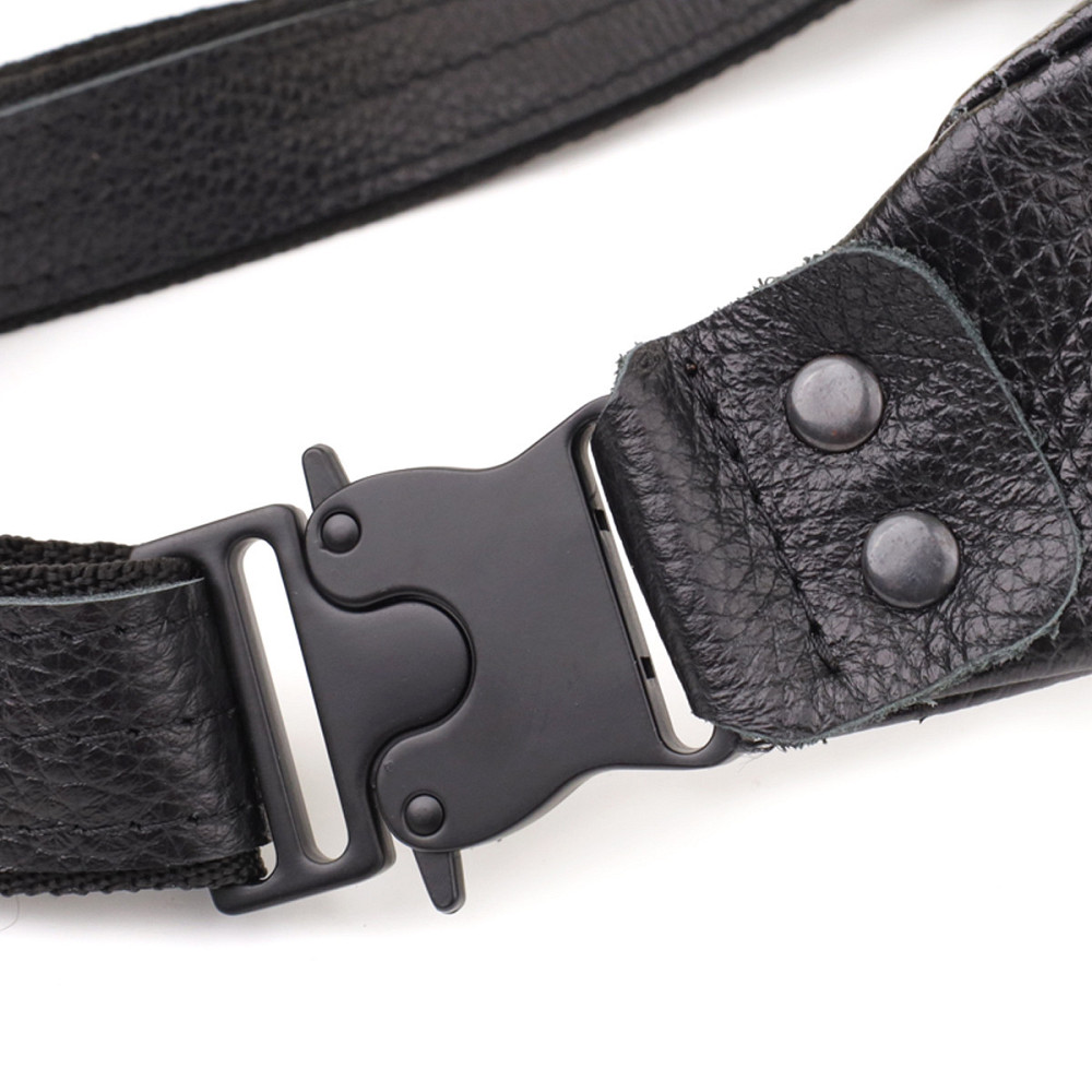 Удобная сумка бананка для мужчин из зернистой натуральной кожи Shvigel 23136 Черный Киев - изображение 5