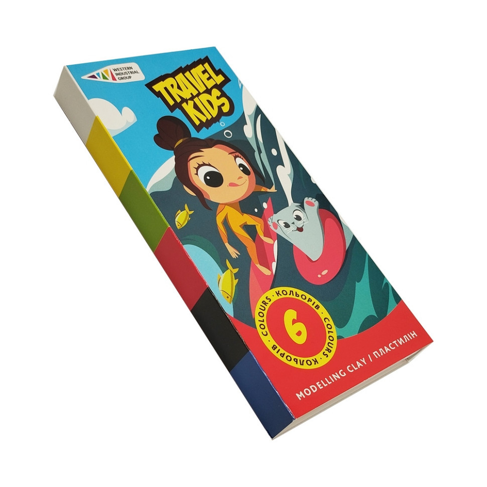 Дитячий пластилін "Travel Kids" 331008/TK восковий, 6 кольорів по 12 г Вінниця - фото 2
