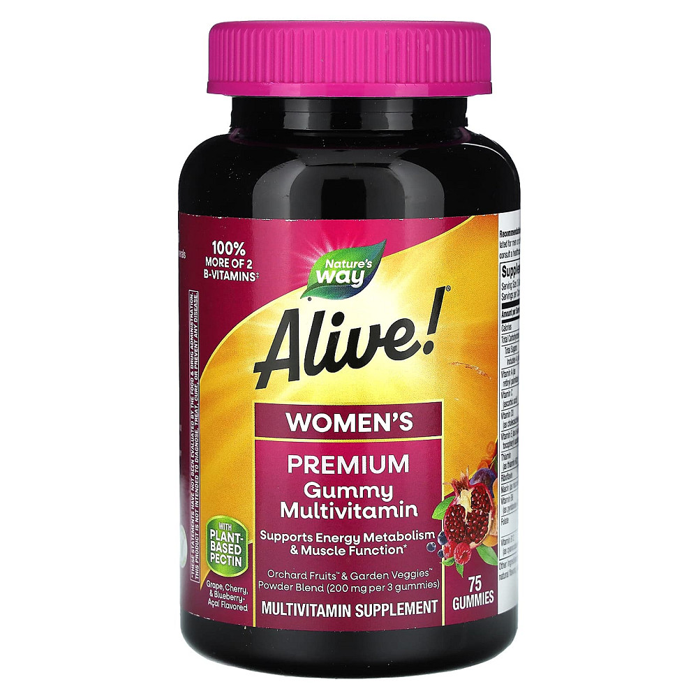 Витамины для женщин (Alive Women's Vitamins) со вкусом фруктов 75 жевательных таблеток Київ - фото 1