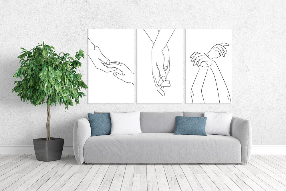 Модульная картина в гостиную / спальню   Закохані    ART-199_3A Киев - изображение 2