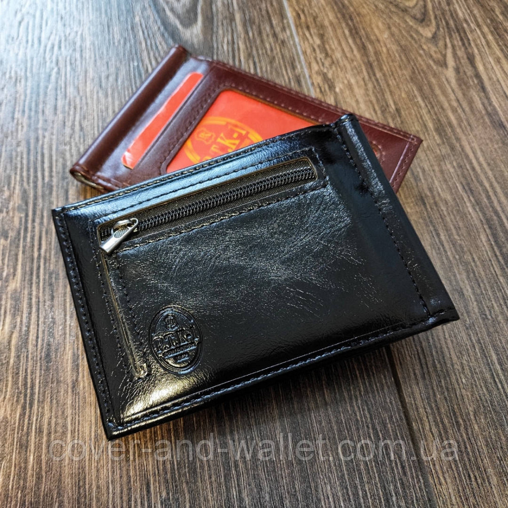 Зажим для денег с прозрачным окном на магнитах (черный) Киев - изображение 6