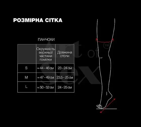 Сексуальні вінілові панчохи Art of Sex - Lora з мереживом, розмір S, з ефектом мокрого оксамиту Львів