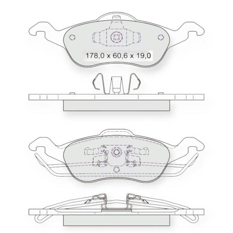 Колодки передні Форд Фокус (98-04) (Dafmi elli) гальмівні Мукачево - фото 1
