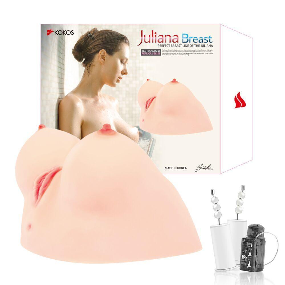 Мастурбатор Kokos Juilana Breast 2WayPlus с вибрацией и массажем Sex Aura Киев - изображение 8