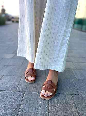 Jasmine Зручні шльопанці жіночі, натуральна шкіра, коричневі на низькому ходу Jasmine 405 р. 35 Коломыя