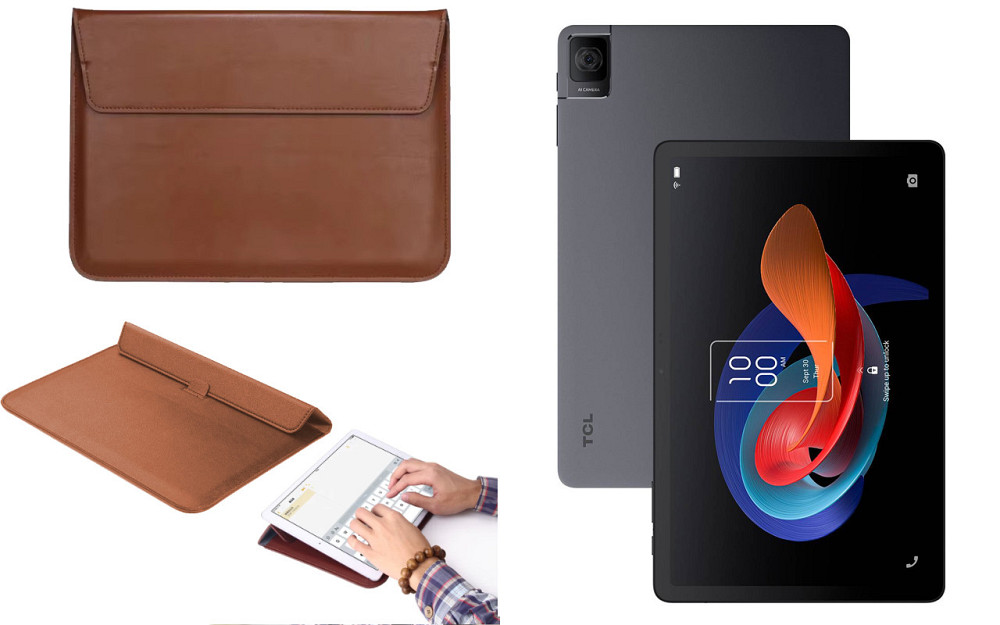 Чохол-конверт VitoCase для TCL Tab 10 Gen 2 (2023), з функцією підставки для планшета Коричневий Київ - фото 1