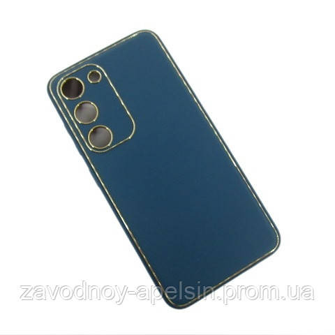 Samsung S23 S911 Чохол шкіряний Захист камери (синій) Одеса - фото 1