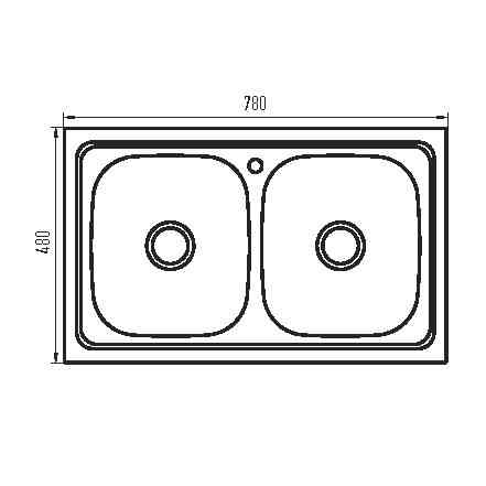 Мийка кухонна Zerix Z7848D-08-180MD Double    ( ZS0579 ) 21943 Харків