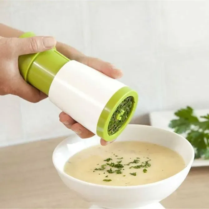 Ручний подрібнювач для зелені Herb Grinder для петрушки, кинзи, м'яти 6х7.3х17 см Київ - фото 7