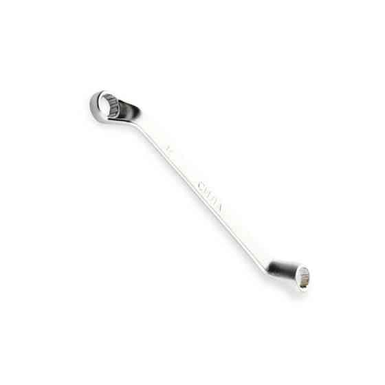 Ключ накидний вигнутий 16х17 мм CrV satine Мукачево