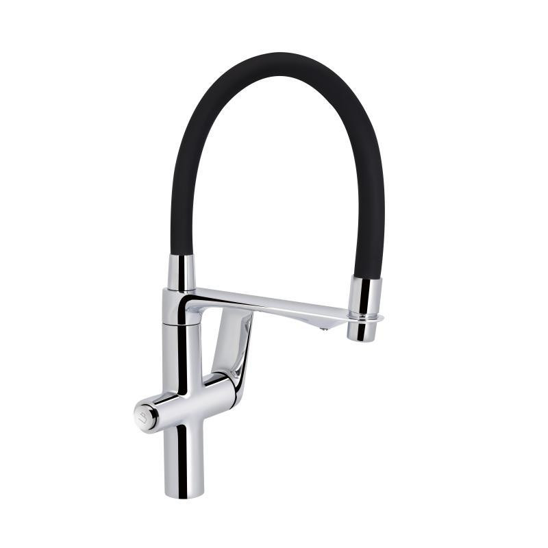 Смеситель для кухни Qtap Vlasta New с гибким изливом с подключением для питьевой воды QTVLA364CRM45648 Chrome Харьков - изображение 1