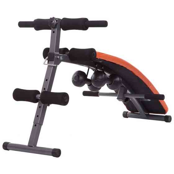 Скамья для пресса гнутая складная Качай Железо-10 Тренажеры для пресса, гиперэкстензии эргономичная Киев
