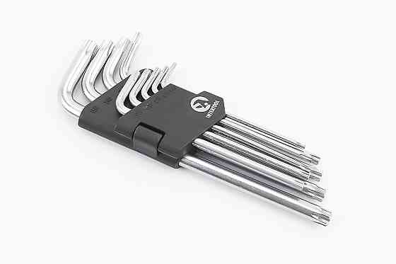 Набір Г-подібних ключів подовжених TORX (T10/T15/T20/T25/T27/T30/T40/T45/T50) CrV HT-0608 Київ