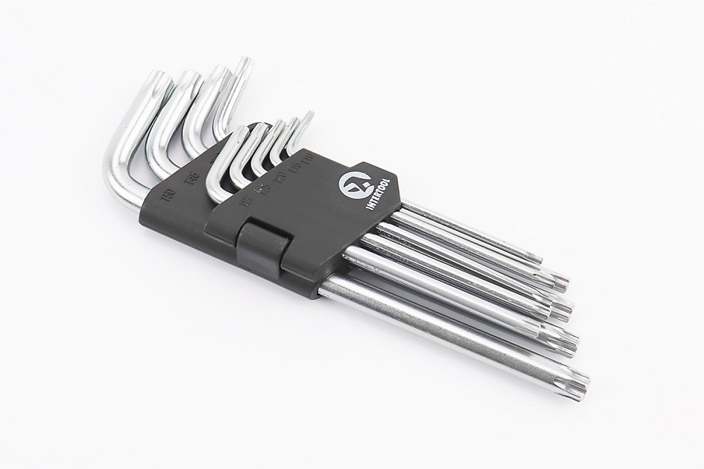 Набір Г-подібних ключів подовжених TORX (T10/T15/T20/T25/T27/T30/T40/T45/T50) CrV HT-0608 Київ - фото 1
