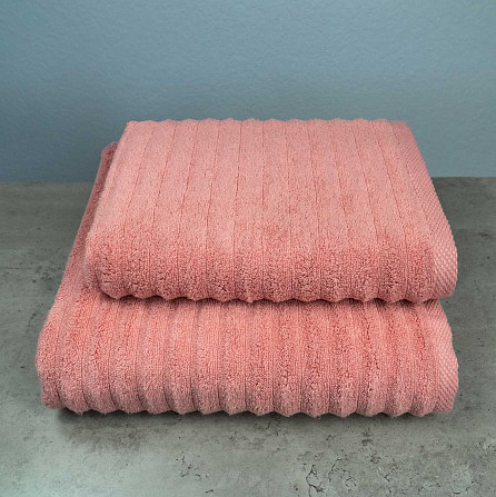 Набір махрових рушників Зеро Твіст 2шт GM Textile 50x90см, 70x140см 550г/м2 (Теракотовий) Суми - фото 1