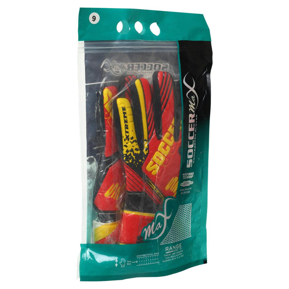 Рукавиці воротарські SOCCERMAX GK-4316, р. 8 Вишневе - фото 10