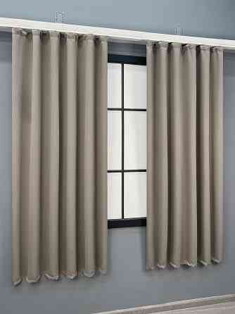 Комплект штор коротких VR-Textil Bagema Rvs № 1896ш 140х170 см 2 шт Серо-бежевый (35-0444) Киев