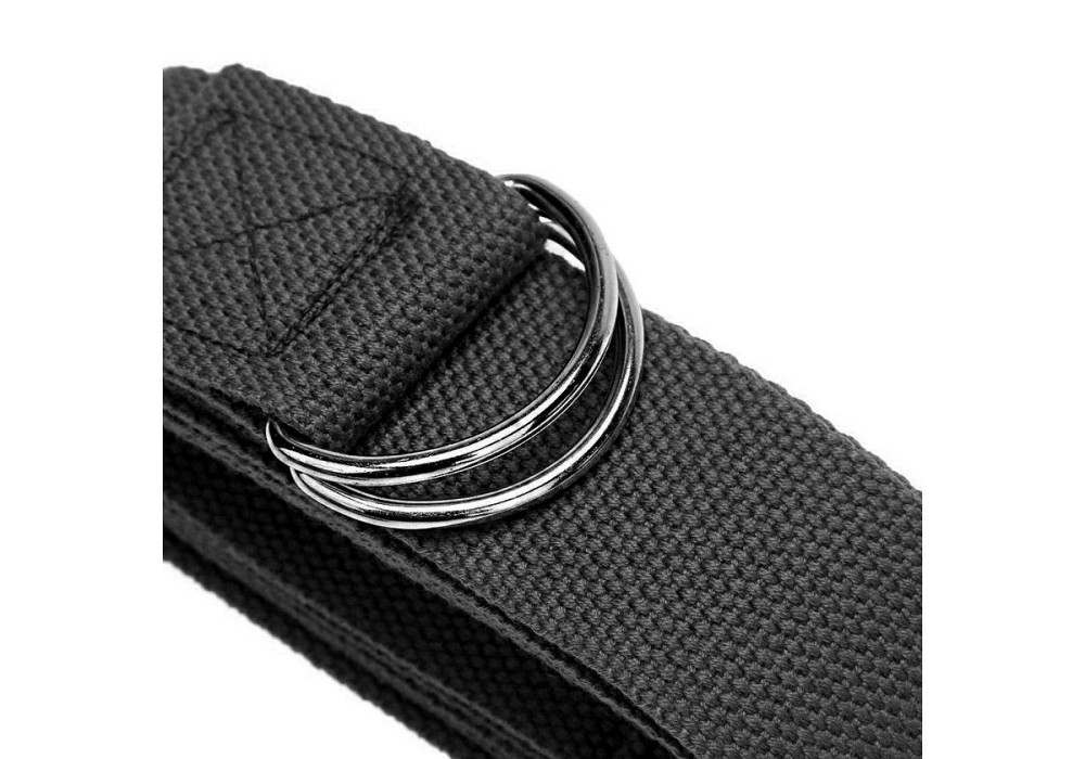 Ремінь для йоги PowerPlay PP_4409 183*3.8см. Чорний Кам'янське - фото 5