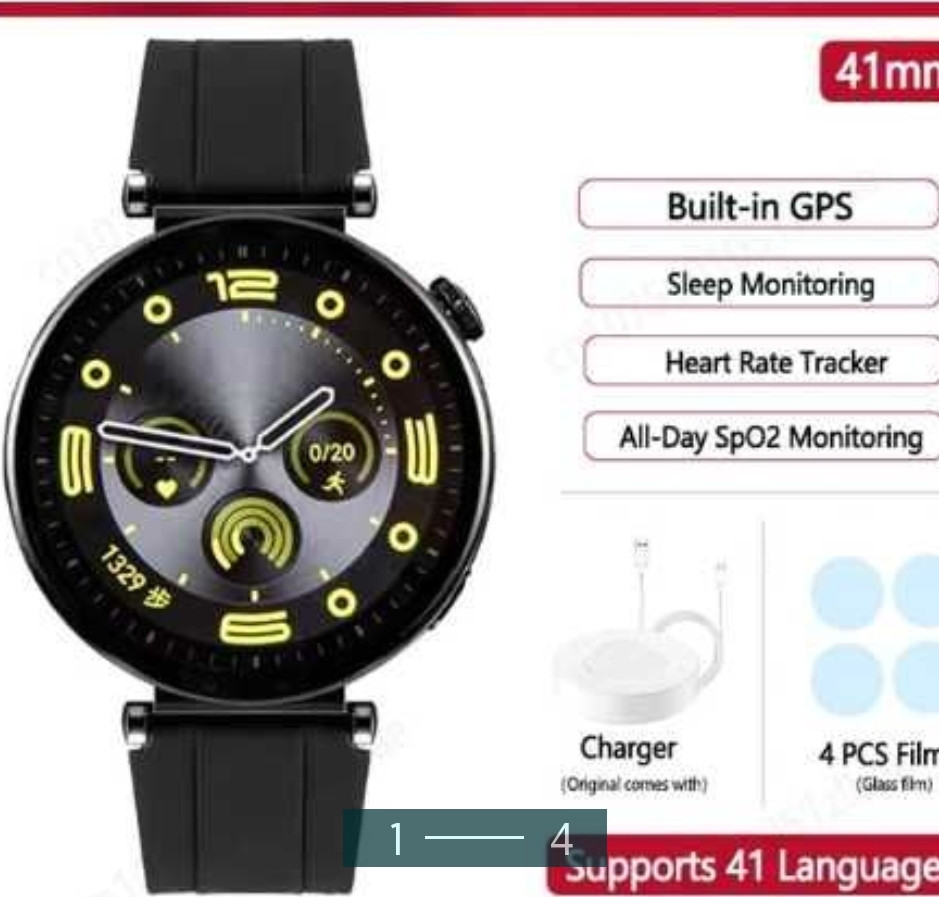 СМАРТ-годинник: Huawei Watch GT 4 Black, 41 mm.Нові Київ - фото 1