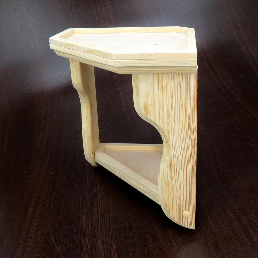 Угловая настенная полка 