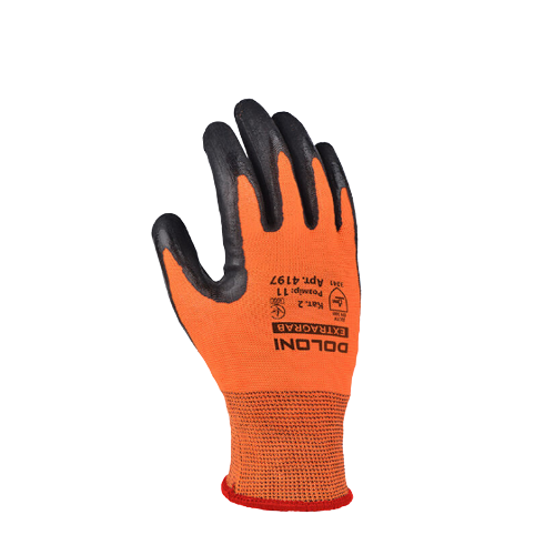 Рукавички 4197 трикотаж латексне покриття неповний облив р.11(XXL) помаранчевий EXTRAGRAB ДКГ Житомир - изображение 2