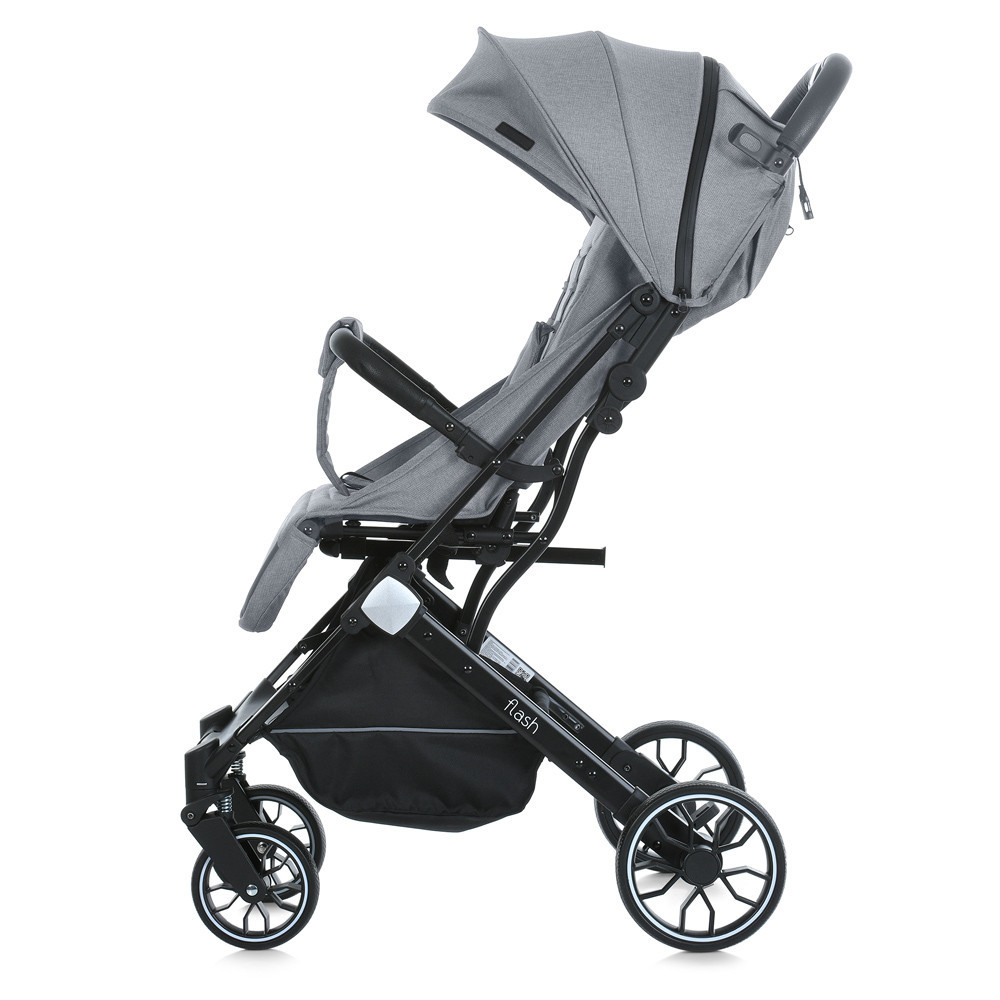 Коляска дитяча FLASH Silver Gray прогулянкова з чохлом на ніжки Сіра (M 5727-1) Чернигов - изображение 2