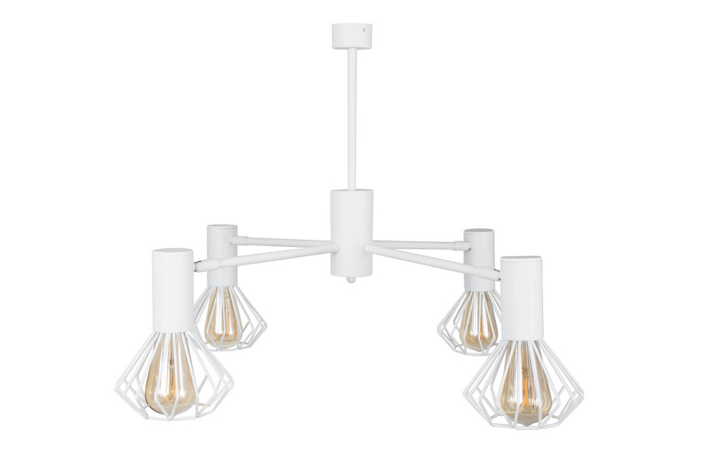 Люстра лофт біла 4 лампи Е27 Diadem NL 22152-4 WH Київ - фото 3