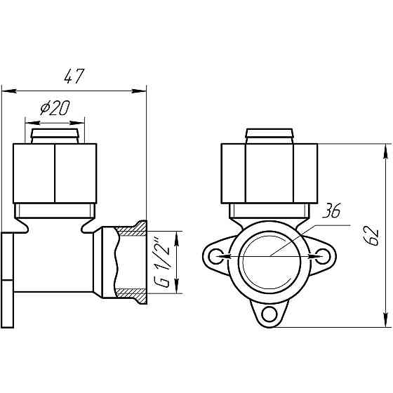 Кутник з вушками APE ITALY 754 L 1/2″x20 Київ