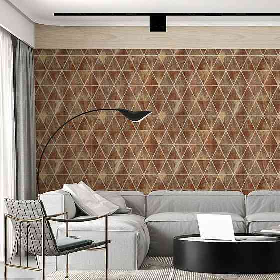 3D стенная панель Ромбы коричневые винтаж Киев
