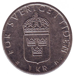 Монета 1 крона. 2000,1980 рік, Швеція. (АП) Полтава - фото 1