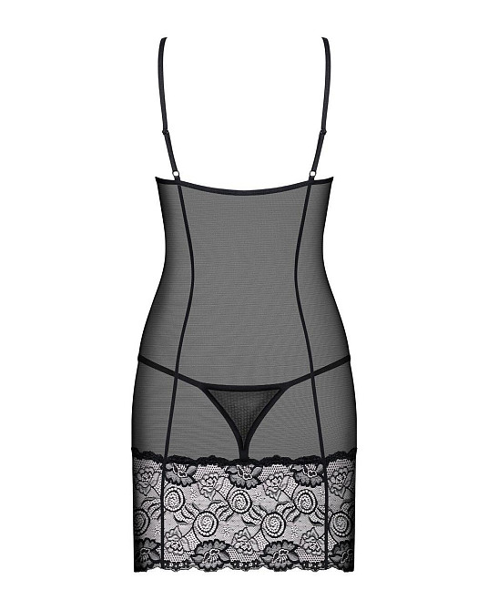 (SALE) Сорочка Obsessive Alluria chemise & thong L/XL Sex Aura Київ - фото 4