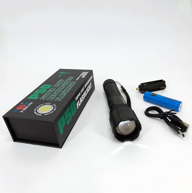 Ліхтар ручний батарейний, Кишеньковий міні ліхтар протиударний водонепроникний LX-50 Львів - фото 4